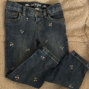 Toddler flower jeans